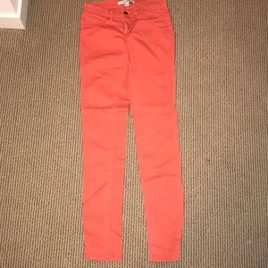 F21 red/orange skinny jeans